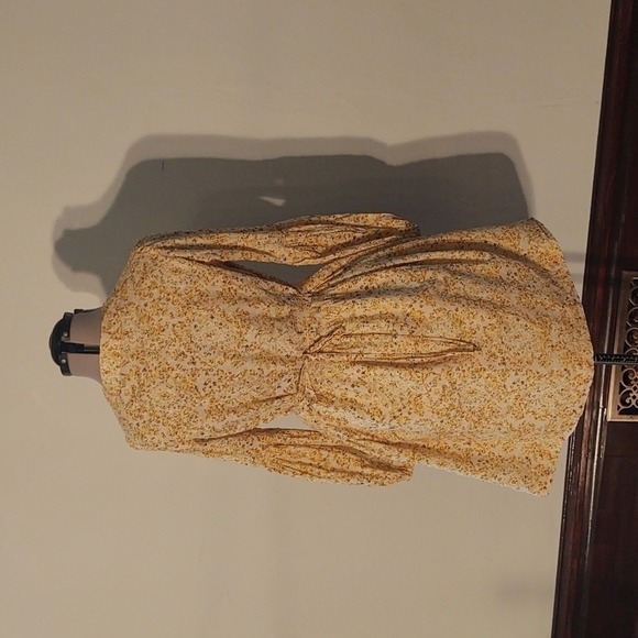 Handmade Floral Lace Up Dress with a Gathered Skirt and Sleeves - Picture 10 of 14